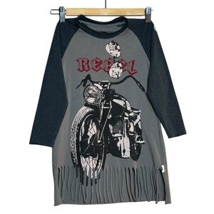 Mini Shatsu Girls Rebel Biker Fringe Kids Dress SZ. 3T